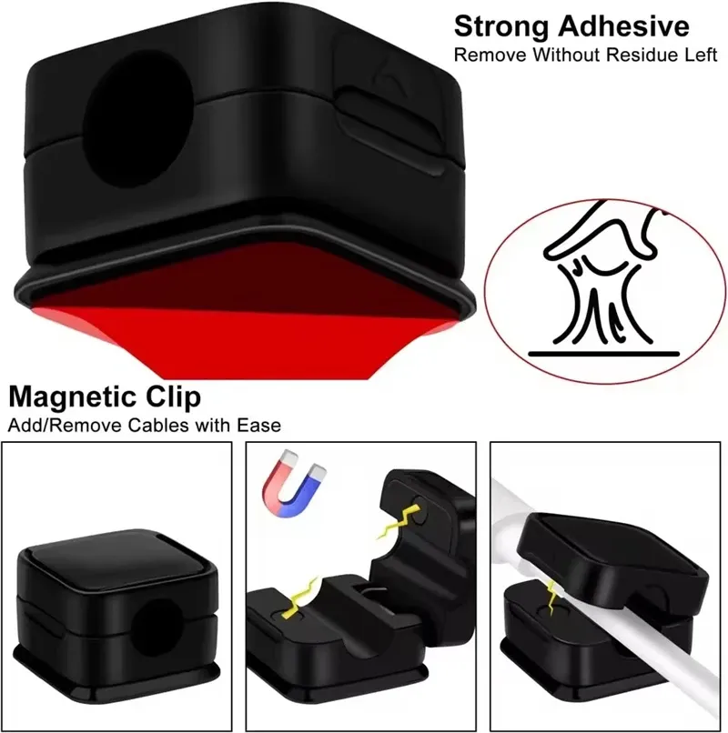 Enrouleur de câble magnétique pour câbles de chargement USB, bureau et maison 3