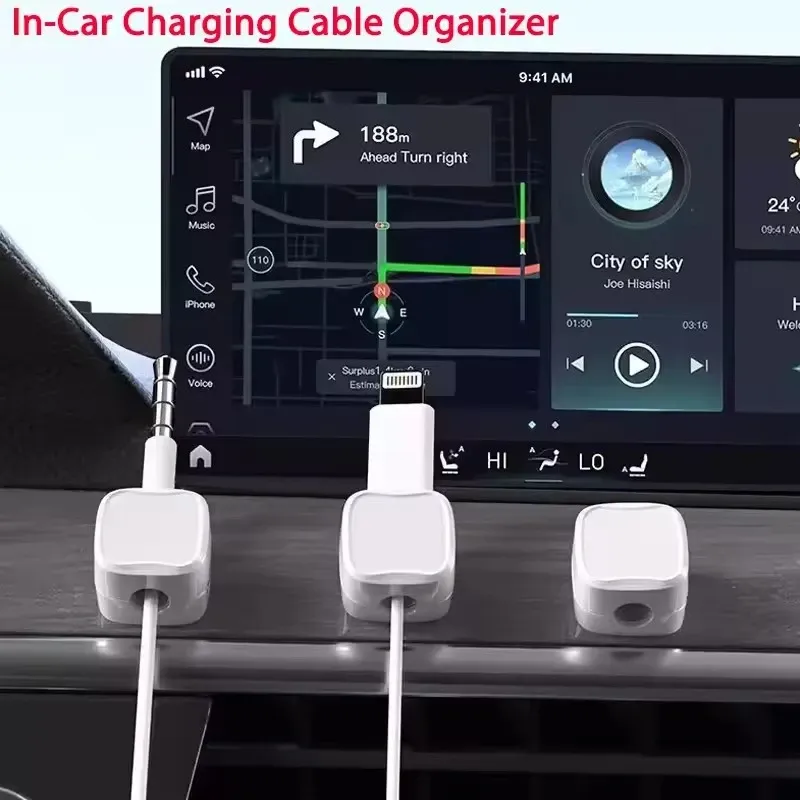Enrouleur de câble magnétique pour câbles de chargement USB, bureau et maison 2