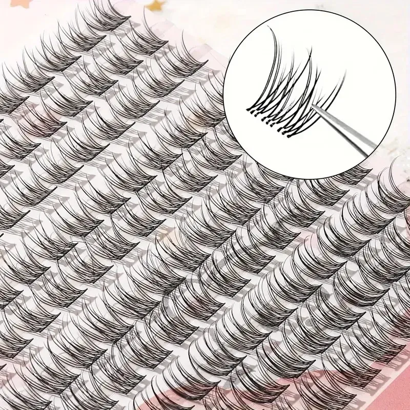 Faux cils croisés, détail des bouquets