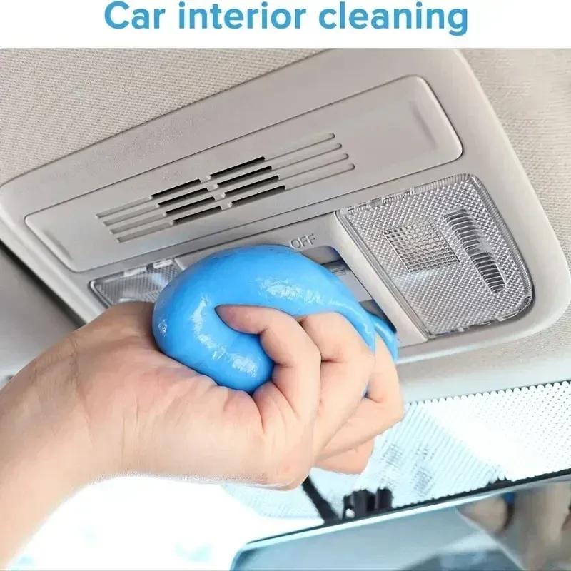Gel de nettoyage pour voiture, gel magique anti-poussière pour intérieur de voiture, ordinateur et clavier, outils de nettoyage intérieur 2