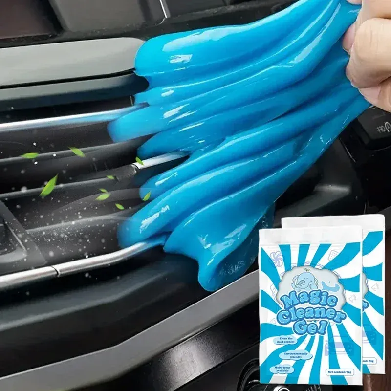 Gel de nettoyage pour voiture, gel magique anti-poussière pour intérieur de voiture, ordinateur et clavier, outils de nettoyage intérieur 4