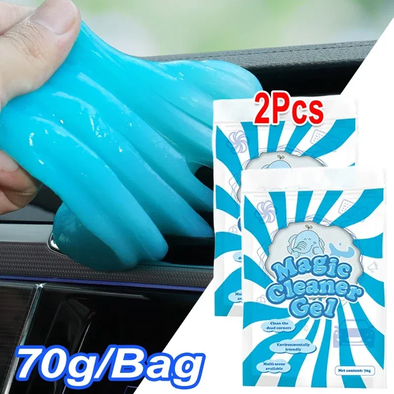 Gel de nettoyage pour voiture, gel magique anti-poussière pour intérieur de voiture, ordinateur et clavier, outils de nettoyage intérieur 7