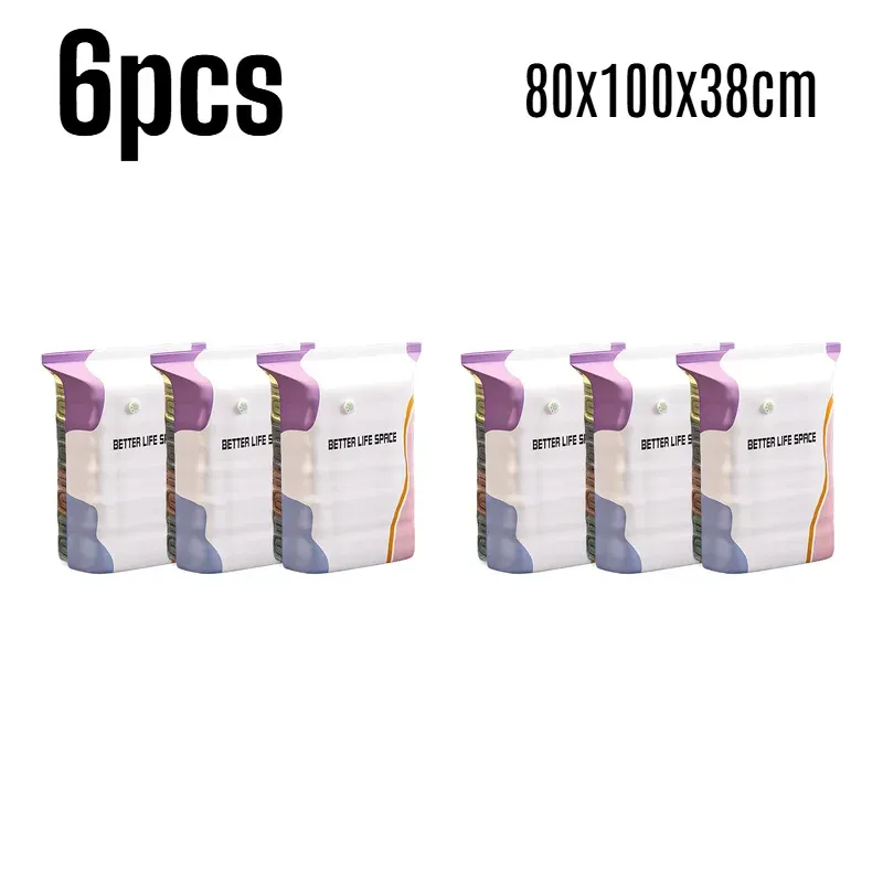 Sac de rangement sous vide 3D sans pompe, résistant à l'humidité, durable, grande capacité, sac de compression de voyage 9