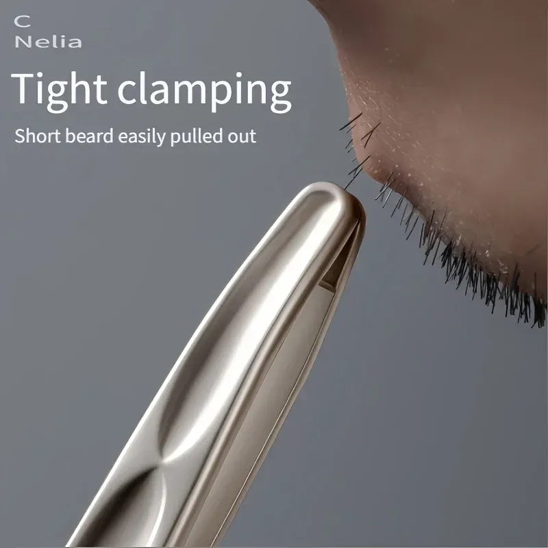 Pince à épiler à tête ronde pour sourcils et visage – Serrage sans couture, coupe précise, idéale pour peigner les sourcils et la barbe - Image 1