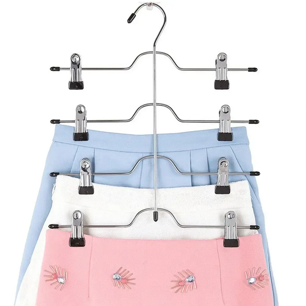 Cintre multi-niveaux 4 étages pour jupes et pantalons, gain de place 3