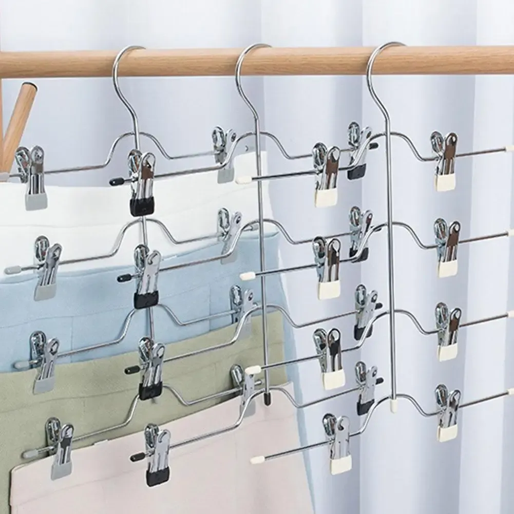 Cintre multi-niveaux 4 étages pour jupes et pantalons, gain de place 1