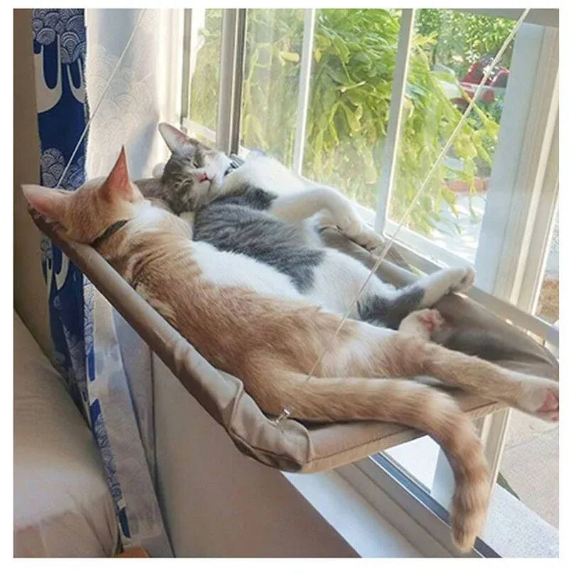 Détail du siège du hamac pour chat avec sa housse en tissu