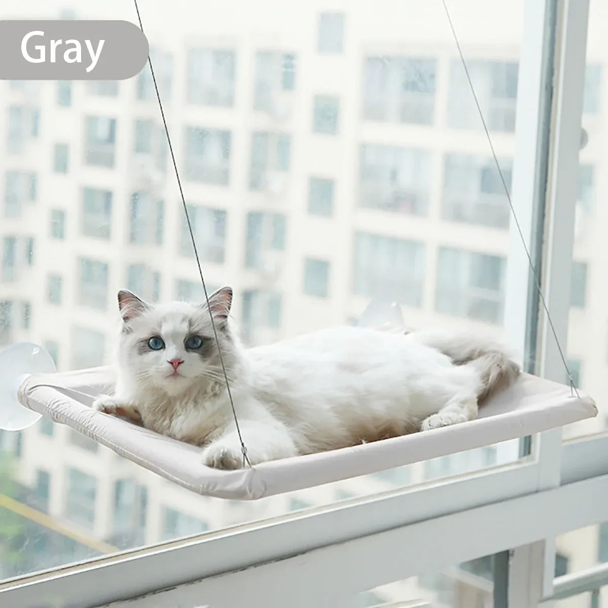Hamac de fenêtre pour chat, capacité 20 kg 9