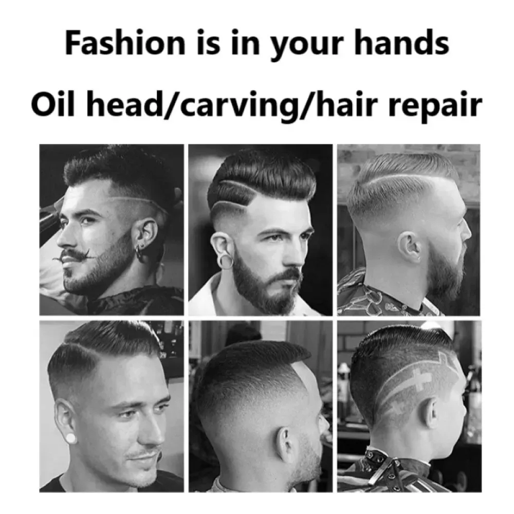 Tondeuse à cheveux sans fil rechargeable pour homme, professionnelle, pour la coupe des cheveux et de la barbe 6