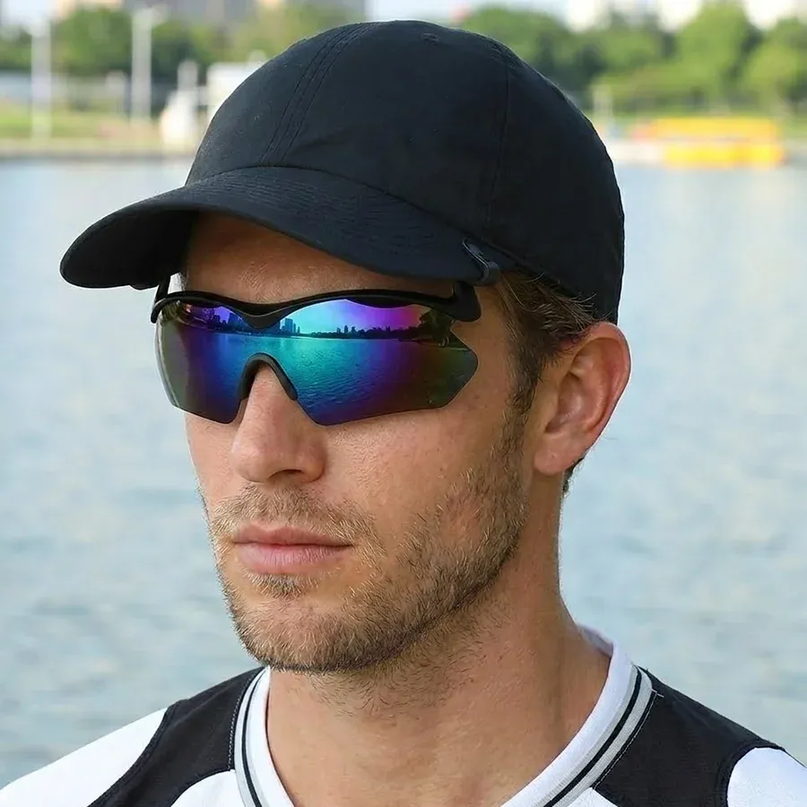 Lunettes de soleil polarisées à clipser pour casquette de baseball, unisexes, à angle de verre réglable 2