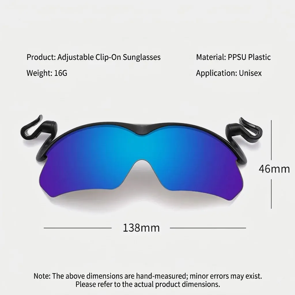 Lunettes de soleil polarisées à clipser pour casquette de baseball, unisexes, à angle de verre réglable 5