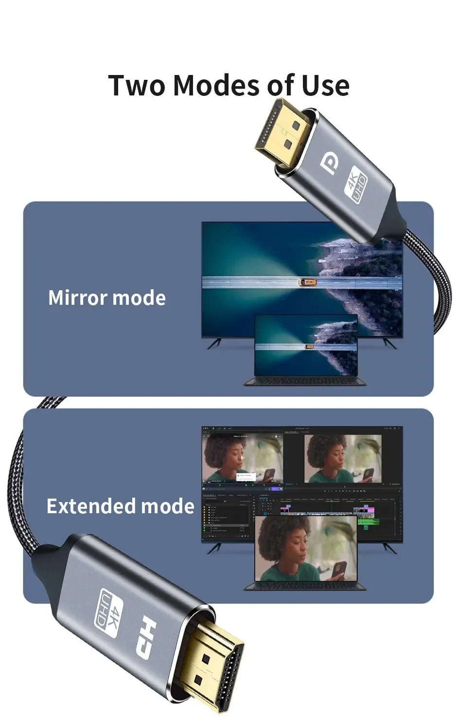 Câble DisplayPort vers HDMI, qualité de fabrication