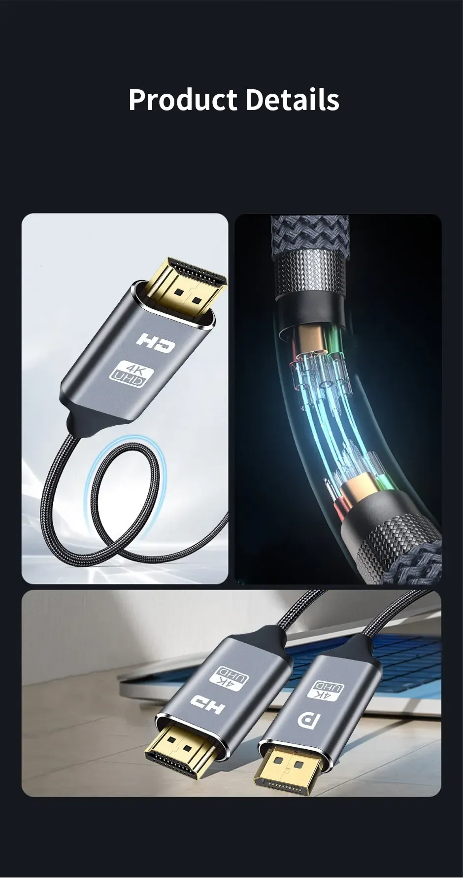 Câble DisplayPort vers HDMI, contenu de la livraison
