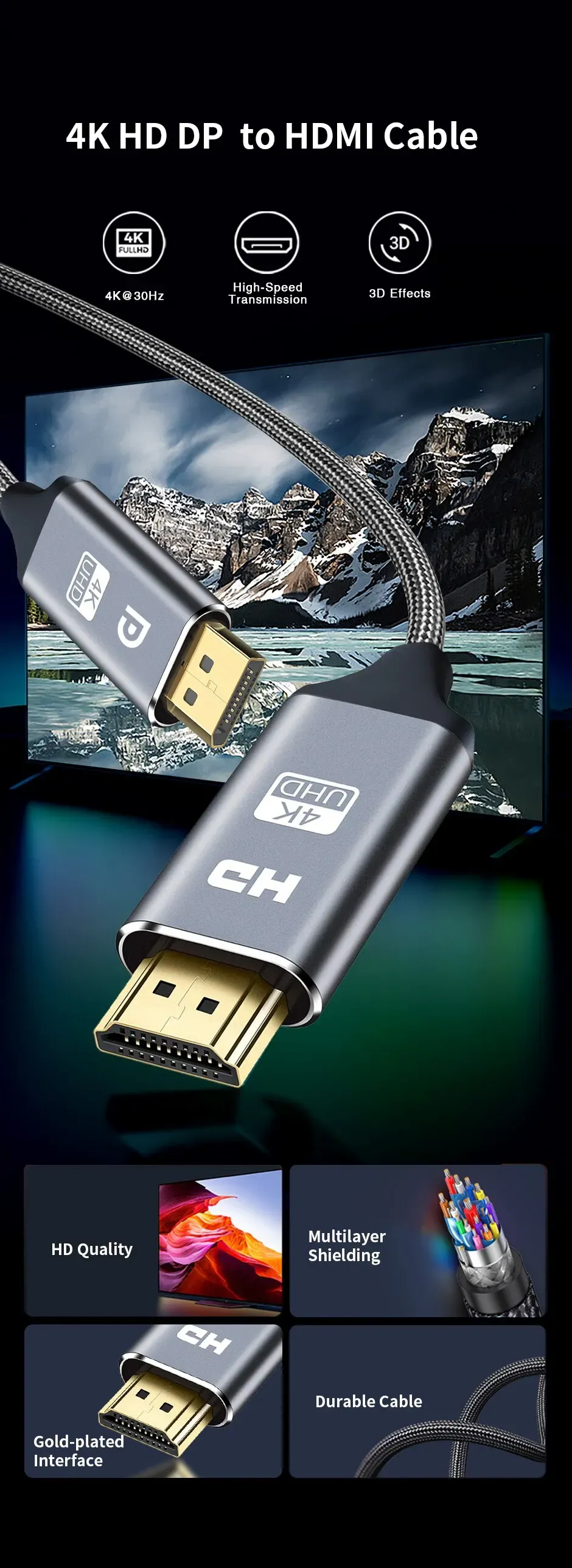 Câble DisplayPort vers HDMI, vue d'ensemble