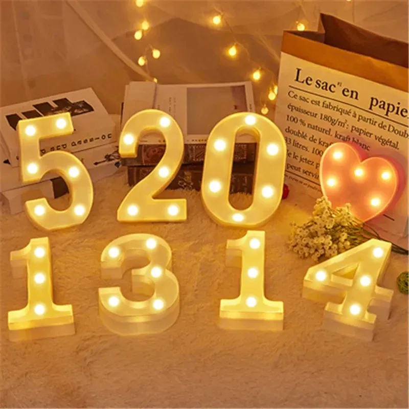 Détail de la lampe LED alphabet lumineuse