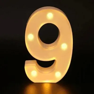 Lampe LED Alphabet Shoous à Lettres et Chiffres, Veilleuse Décorative pour la Maison, Mariage et Anniversaire 19