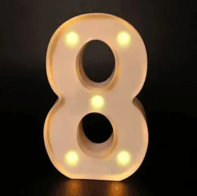 Lampe LED Alphabet Shoous à Lettres et Chiffres, Veilleuse Décorative pour la Maison, Mariage et Anniversaire 7