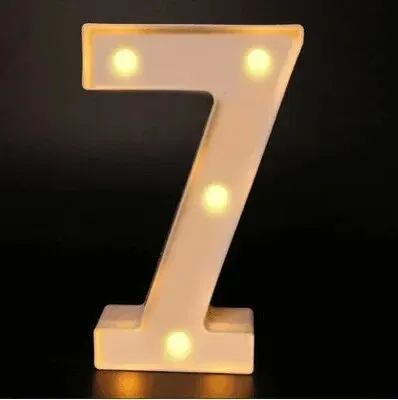 Lampe LED Alphabet Shoous à Lettres et Chiffres, Veilleuse Décorative pour la Maison, Mariage et Anniversaire 16