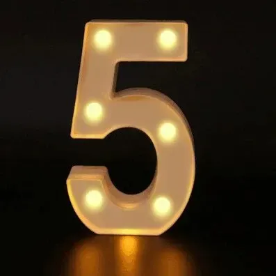 Lampe LED Alphabet Shoous à Lettres et Chiffres, Veilleuse Décorative pour la Maison, Mariage et Anniversaire 14