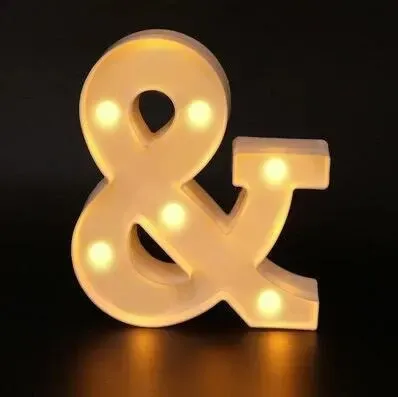 Lampe LED Alphabet Shoous à Lettres et Chiffres, Veilleuse Décorative pour la Maison, Mariage et Anniversaire 13