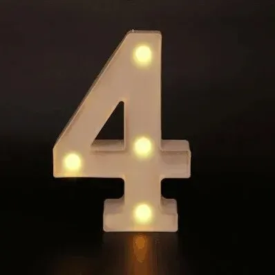 Lampe LED Alphabet Shoous à Lettres et Chiffres, Veilleuse Décorative pour la Maison, Mariage et Anniversaire 11