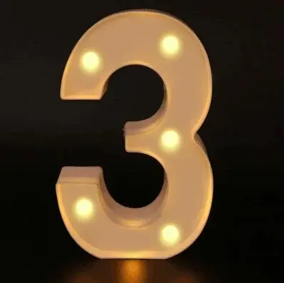 Lampe LED Alphabet Shoous à Lettres et Chiffres, Veilleuse Décorative pour la Maison, Mariage et Anniversaire 10