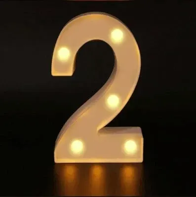 Lampe LED Alphabet Shoous à Lettres et Chiffres, Veilleuse Décorative pour la Maison, Mariage et Anniversaire 9