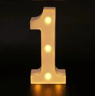 Lampe LED Alphabet Shoous à Lettres et Chiffres, Veilleuse Décorative pour la Maison, Mariage et Anniversaire 8