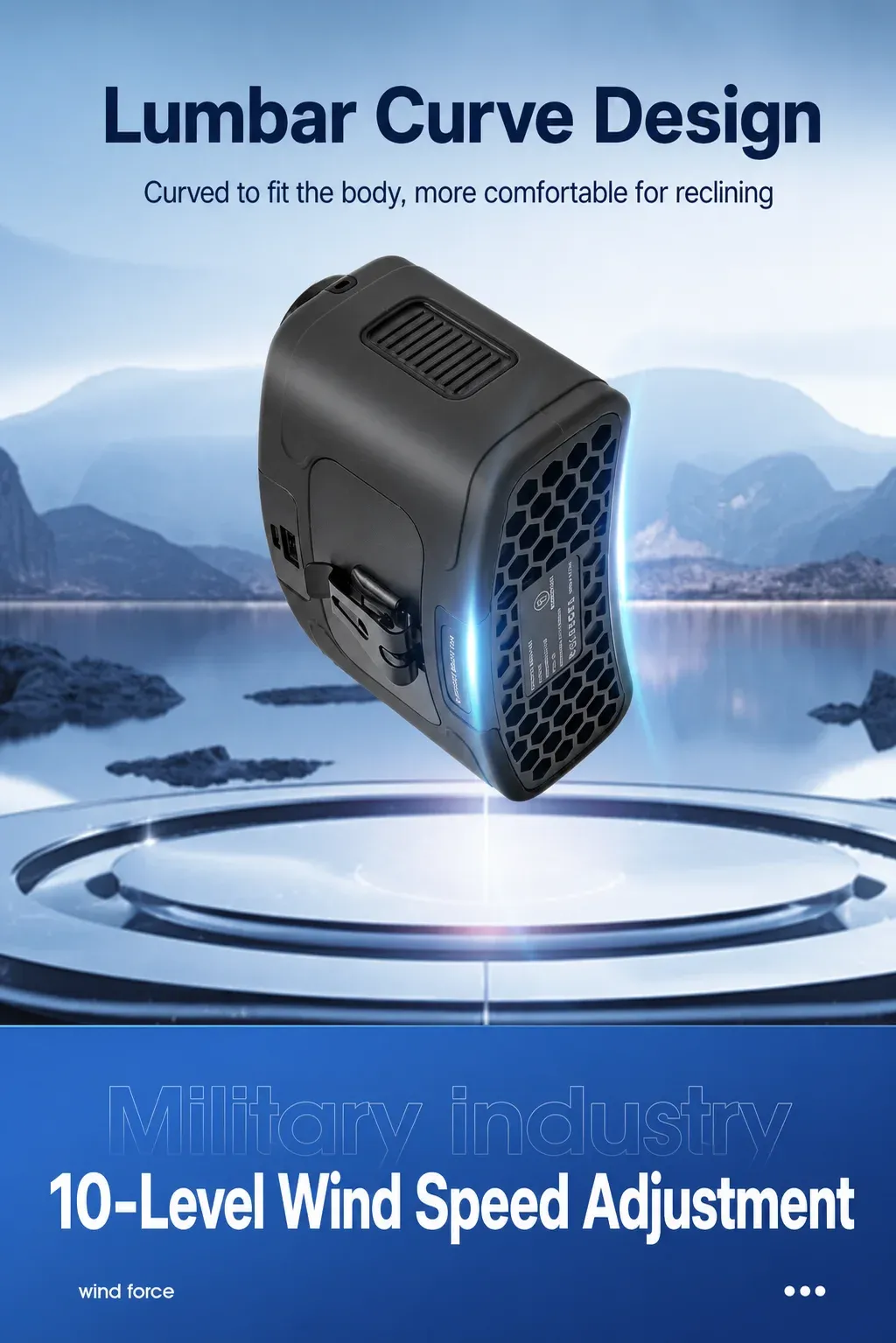 Ventilateur de cou portable, mise en situation
