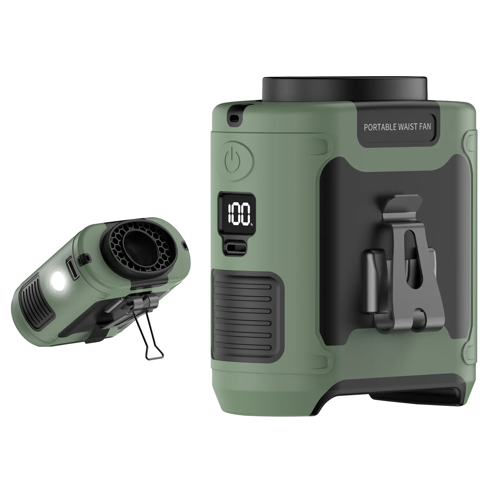 Ventilateur portable Socoolfan pour extérieur, ventilateur de cou 5 à 10 vitesses, vent puissant pour le sport, les livreurs et le travail en extérieur, batterie 10000/20000 mAh 7