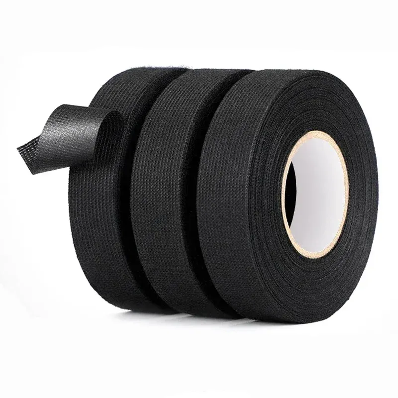 Ruban électrique en tissu pour câblage automobile, 9 mm / 15 mm / 19 mm / 25 mm, résistant à la chaleur, pour organisation de faisceaux 2