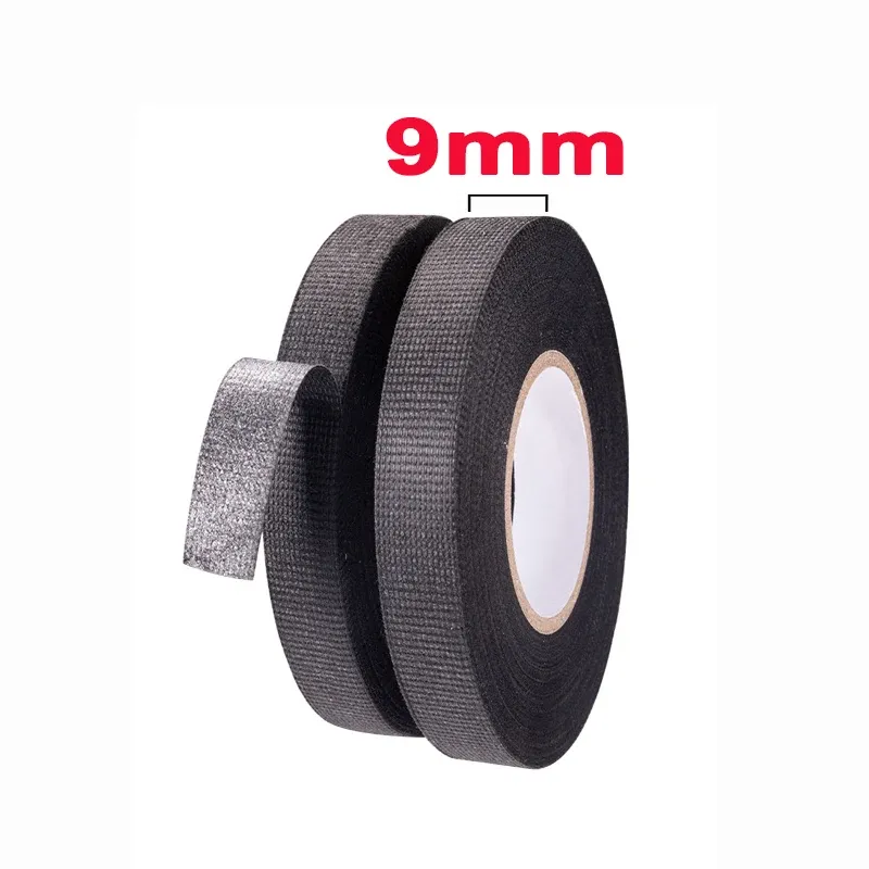 Ruban électrique en tissu pour câblage automobile, 9 mm / 15 mm / 19 mm / 25 mm, résistant à la chaleur, pour organisation de faisceaux 7