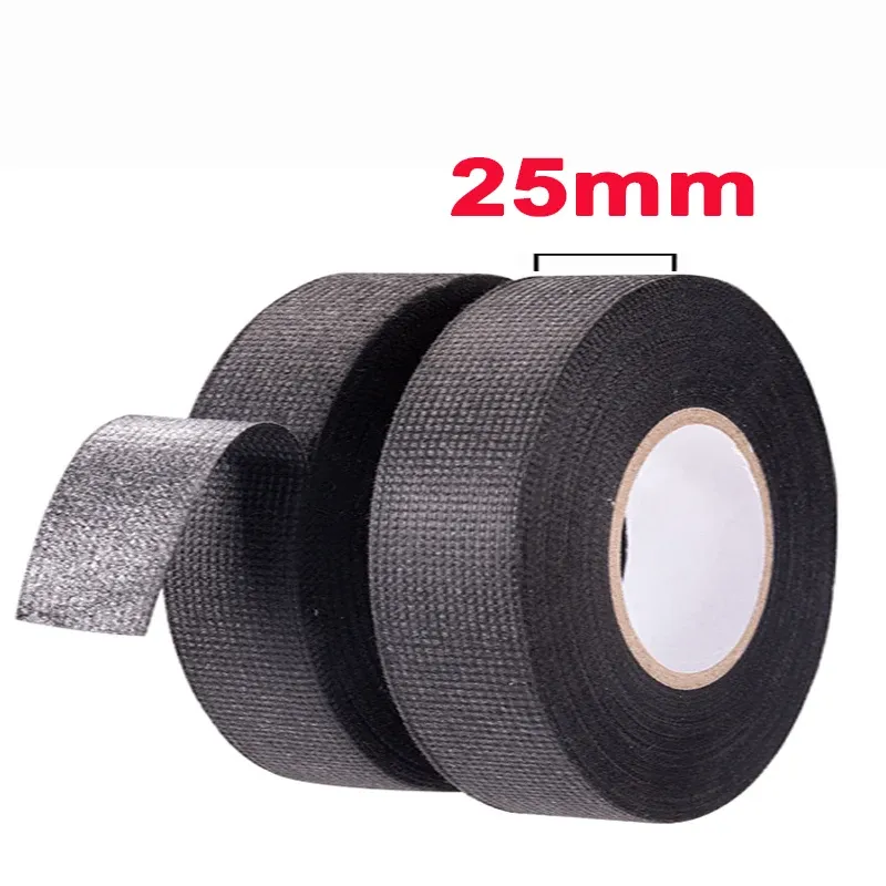 Ruban électrique en tissu pour câblage automobile, 9 mm / 15 mm / 19 mm / 25 mm, résistant à la chaleur, pour organisation de faisceaux 10