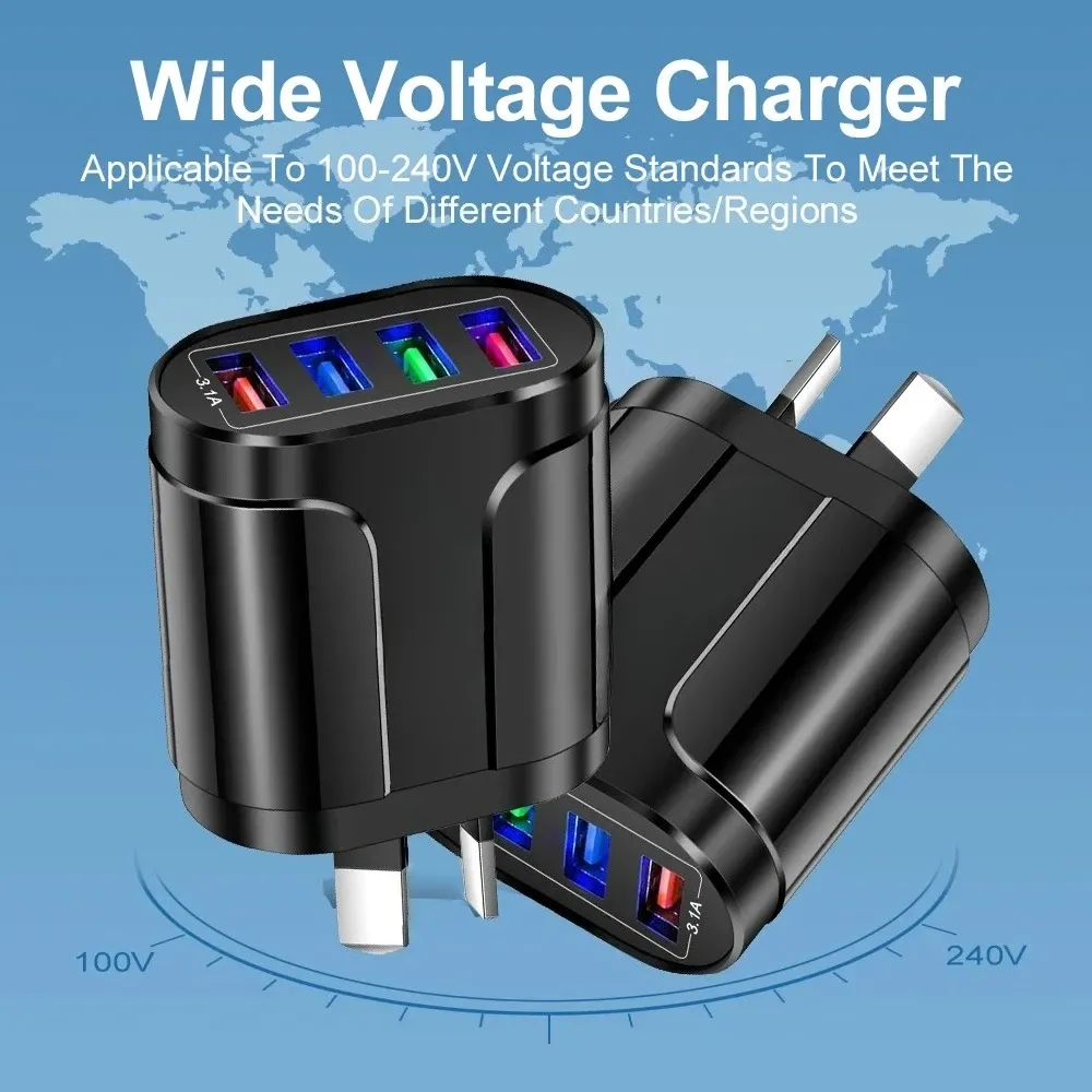Chargeur rapide USB multi-ports connectique