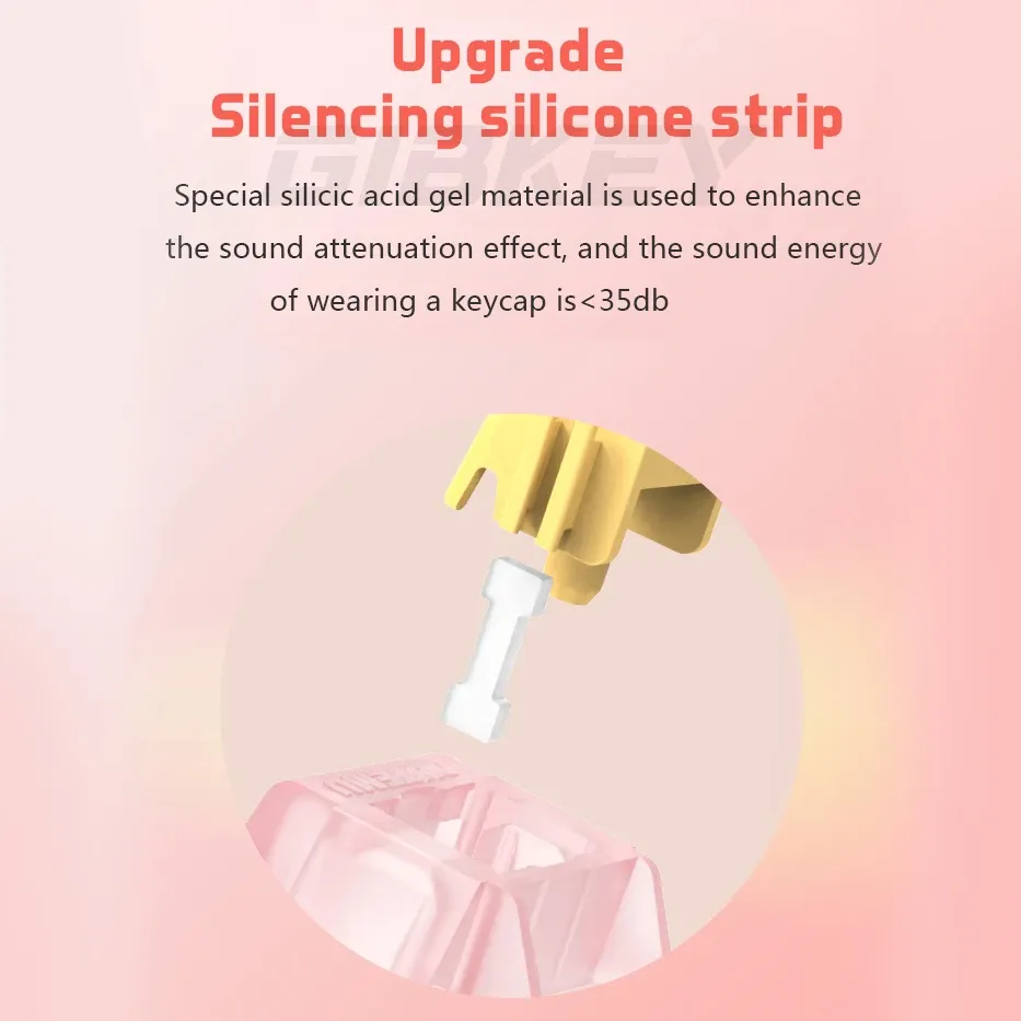 Interrupteurs Outemu Joli Silencieux Peach V3 pour clavier mécanique, linéaires, 5 broches, échange à chaud, pré-lubrifiés, PA66 POM 3