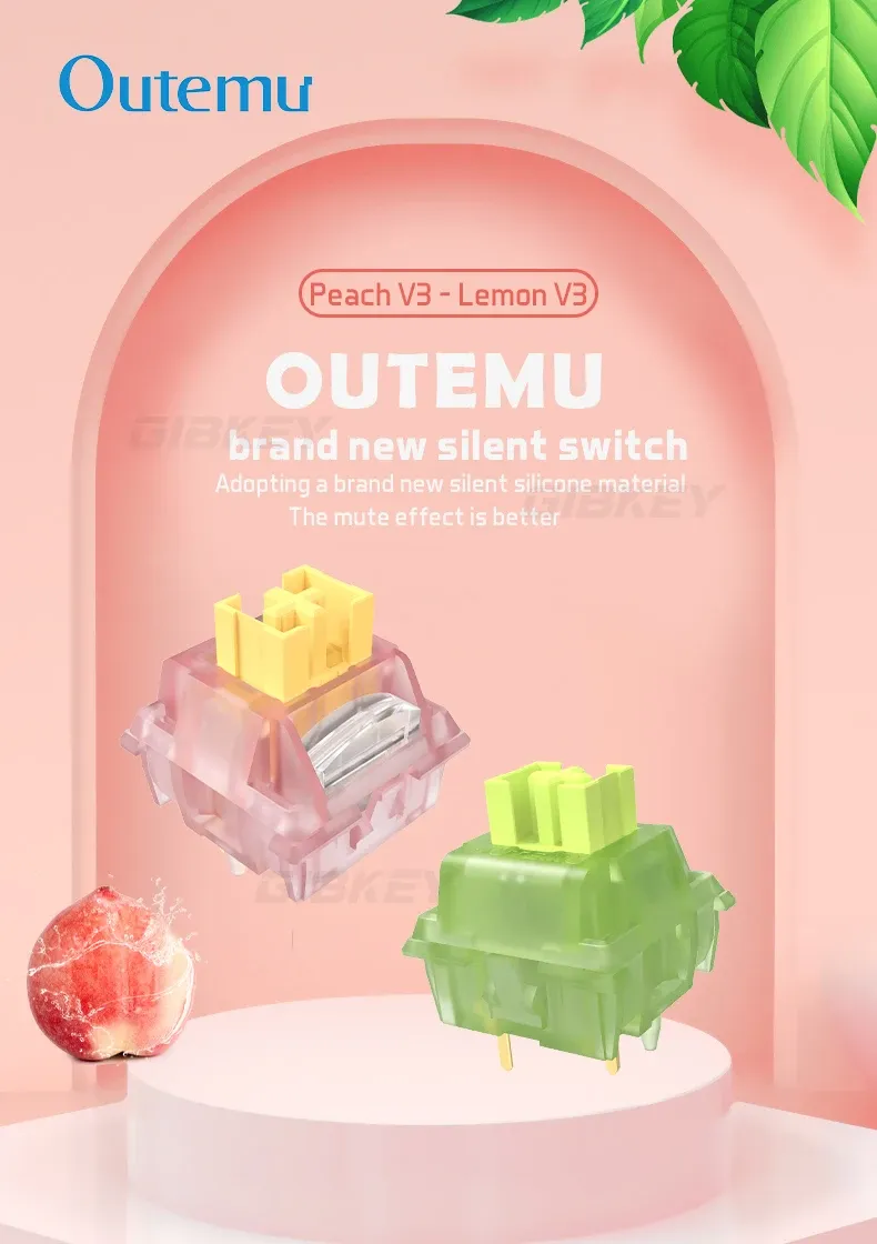 Interrupteurs Outemu-Joli Peach V3 - détail
