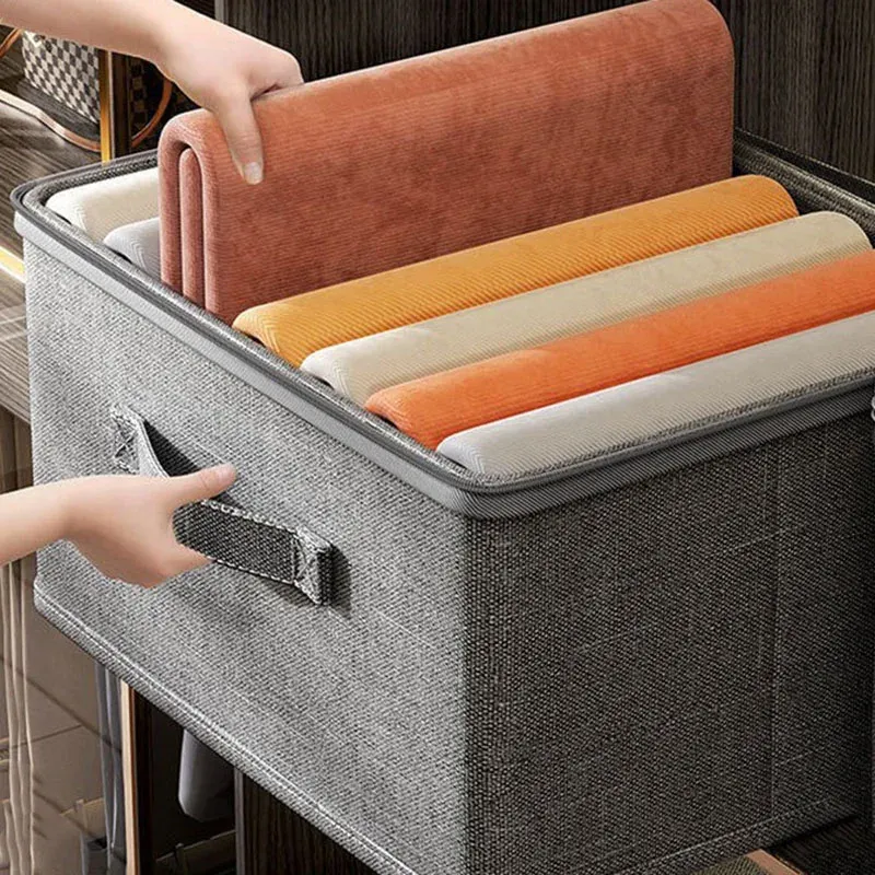 Boîte de rangement pliable en situation