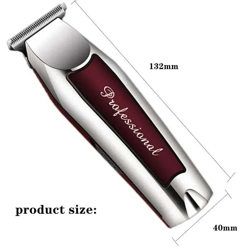 Tondeuse à cheveux électrique sans fil pour homme, rechargeable, professionnelle, pour la barbe, le visage et le corps 2