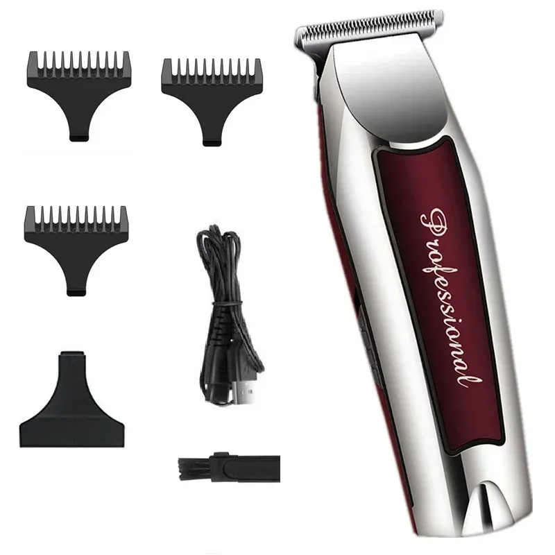 Tondeuse à cheveux électrique sans fil pour homme, rechargeable, professionnelle, pour la barbe, le visage et le corps 3
