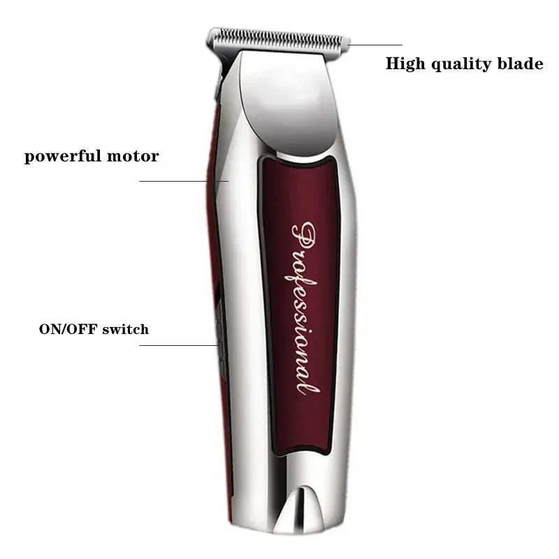 Tondeuse à cheveux électrique sans fil pour homme, rechargeable, professionnelle, pour la barbe, le visage et le corps 4
