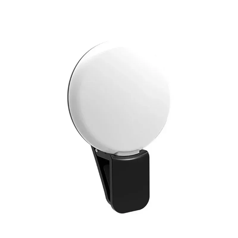 Anneau lumineux LED pour selfie, compatible téléphone portable, mini, durable et pratique, trois niveaux de luminosité, clip de photographie, lumière de remplissage 10