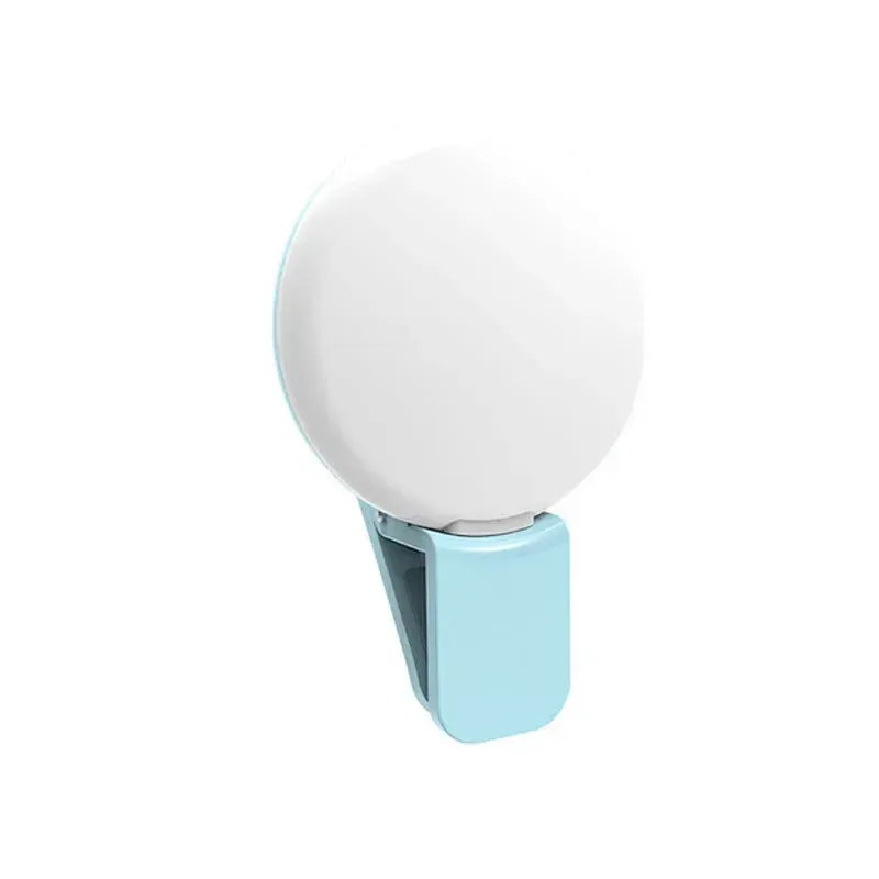 Anneau lumineux LED pour selfie, compatible téléphone portable, mini, durable et pratique, trois niveaux de luminosité, clip de photographie, lumière de remplissage 9