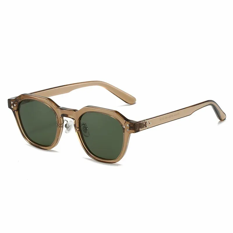Lunettes de soleil polarisées rétro pour hommes et femmes, ultralégères en TR90, monture polygonale, lunettes de soleil de plein air de haute qualité, idéales pour le voyage 3