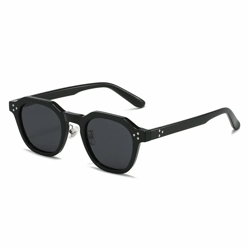 Lunettes de soleil polarisées rétro pour hommes et femmes, ultralégères en TR90, monture polygonale, lunettes de soleil de plein air de haute qualité, idéales pour le voyage 2