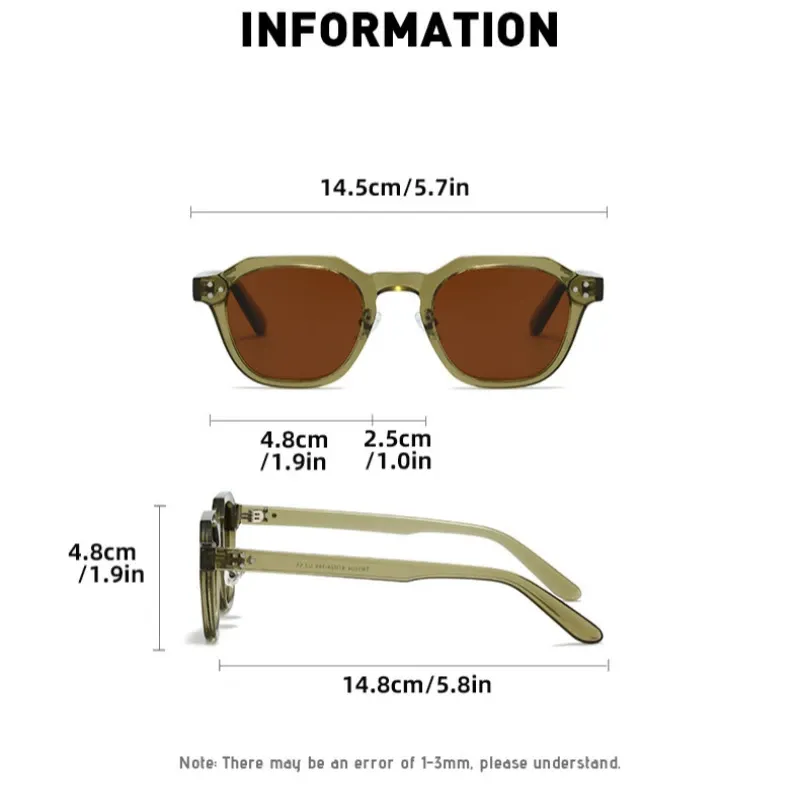 Lunettes de soleil polarisées rétro pour hommes et femmes, ultralégères en TR90, monture polygonale, lunettes de soleil de plein air de haute qualité, idéales pour le voyage 6