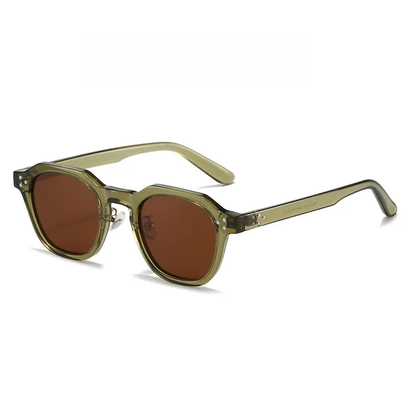Lunettes de soleil polarisées rétro pour hommes et femmes, ultralégères en TR90, monture polygonale, lunettes de soleil de plein air de haute qualité, idéales pour le voyage 11