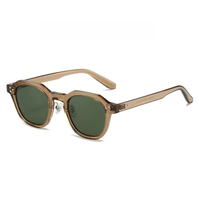 Lunettes de soleil polarisées rétro pour hommes et femmes, ultralégères en TR90, monture polygonale, lunettes de soleil de plein air de haute qualité, idéales pour le voyage 10