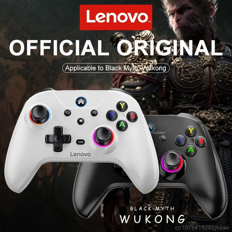 Manette de jeu sans fil Bluetooth Lenovo S02 pour Nintendo Switch, PC et Android TV, double vibration, six axes