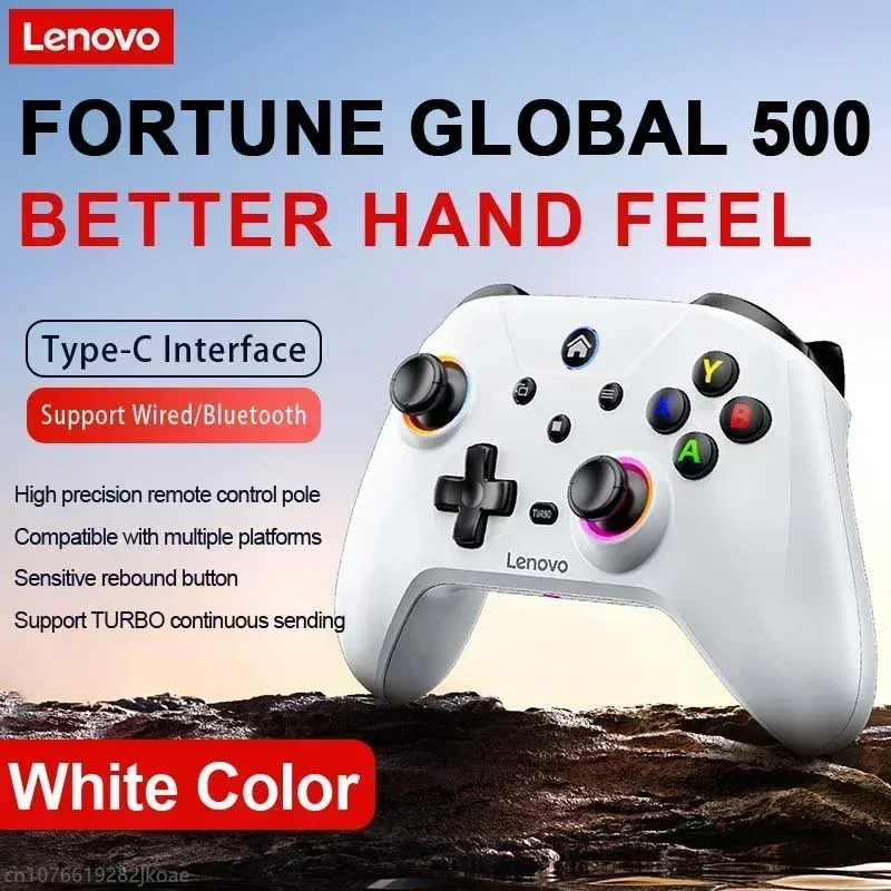 Manette de jeu sans fil Bluetooth Lenovo S02 pour Nintendo Switch, PC et Android TV, double vibration, six axes 12