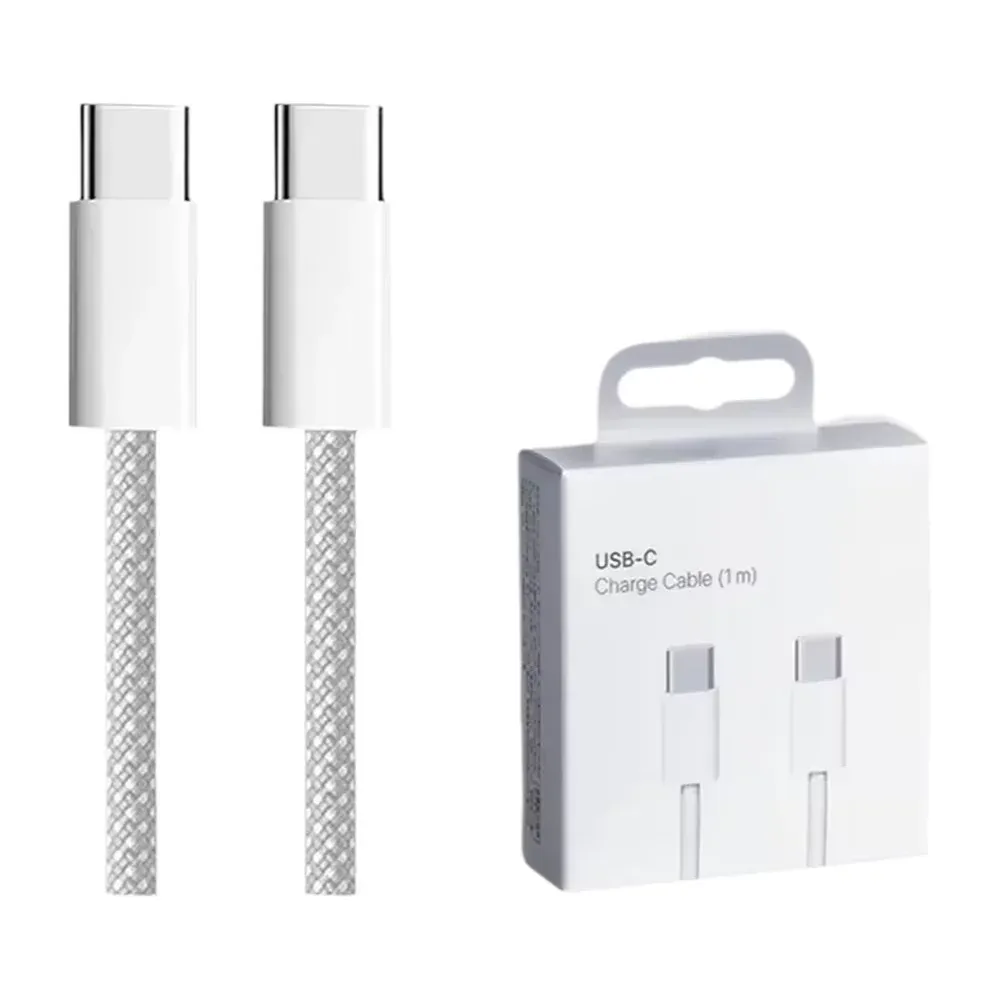 Câble USB-C vers USB-C tressé à charge rapide 60 W (Power Delivery) pour iPhone 15 et 16 (Pro, Pro Max, Plus) 1